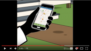 Screenshot of app product demo video