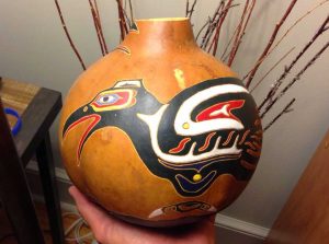 Painted and engraved gourd art